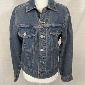 Joe's Industrial Denim Womens Jacket Blue Garage Wash Sandblast Jean